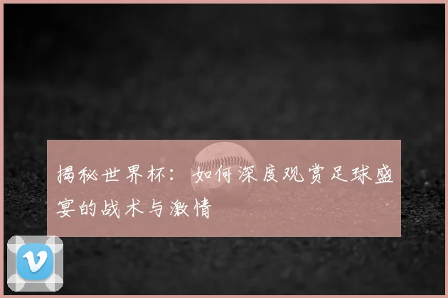 揭秘世界杯：如何深度观赏足球盛宴的战术与激情